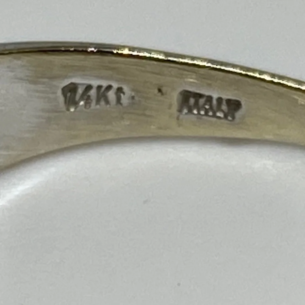 Italian 14k White Gold Dome Ring
